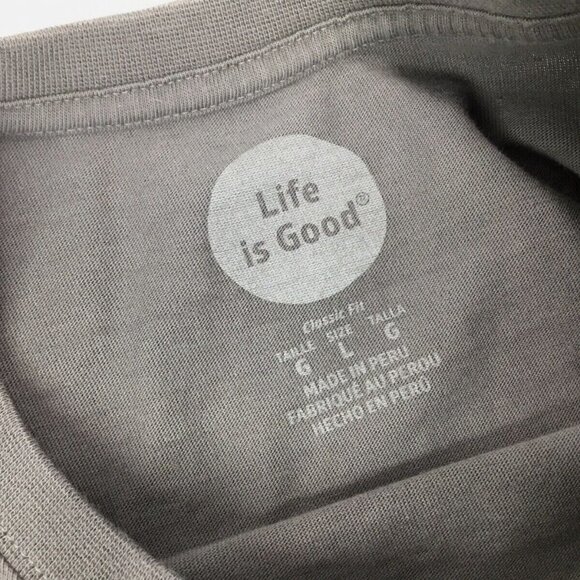 Grill Sergeant Life is Good Tee T Shirt Men's Size L Gray Short Sleeve Crusher - Picture 7 of 7